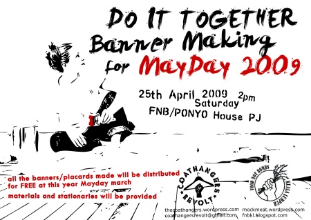 flyer mayday banner painting